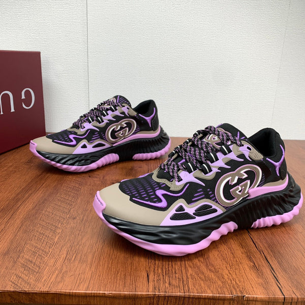 GG Men's Ripple Sneaker Black Purple Mesh 536994