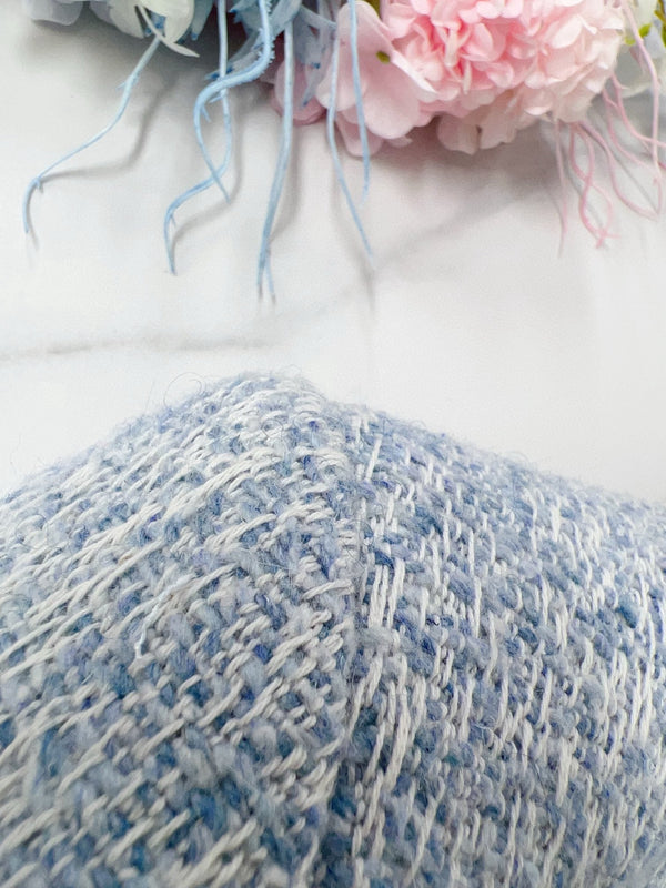 Celine Jacket Light Blue Gold Wool Cotton 290465