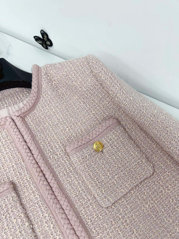 Celine Jacket Pink Gold Wool Cotton 290451