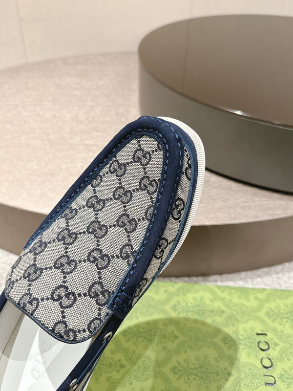 Mocassino GG da uomo 25 Original GG in tela blu 592171