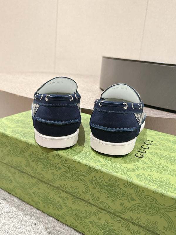 Mocassino GG da uomo 25 Original GG in tela blu 592171