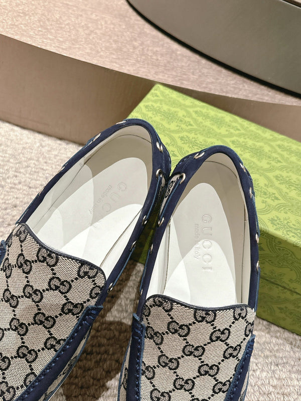 Mocassino GG da uomo 25 Original GG in tela blu 592171