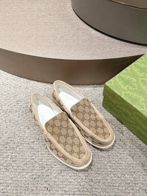 GG Men's 25 Original GG Loafer Brown Canvas 592172