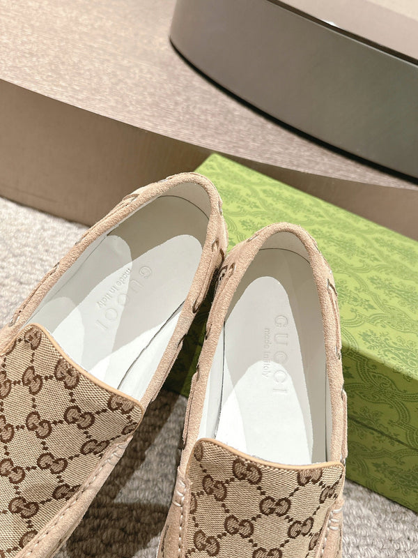 GG Men's 25 Original GG Loafer Brown Canvas 592172