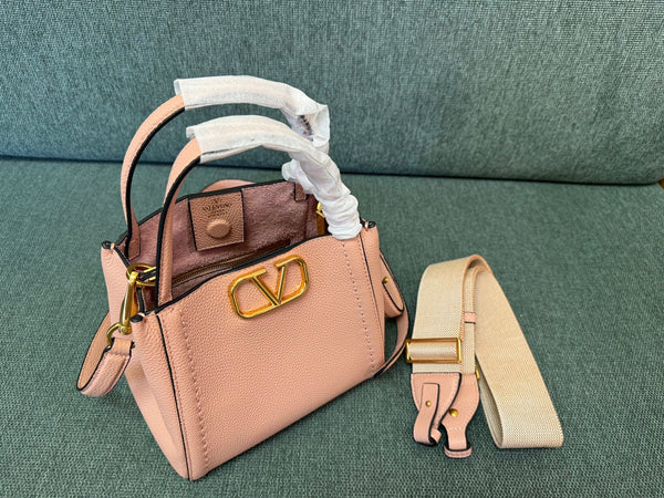 VALENTINO small 19 handbag blush pink calfskin 538535