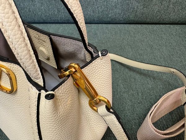 VALENTINO small 19 handbag beige calfskin 538536