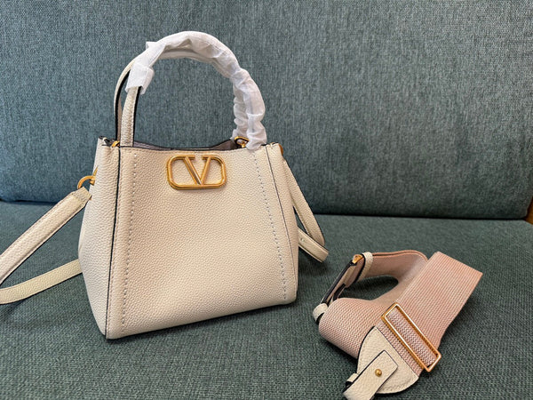 VALENTINO small 19 handbag beige calfskin 538536