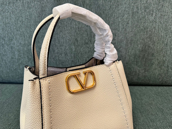 VALENTINO small 19 handbag beige calfskin 538536
