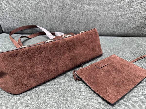 Valentino Garavani tote dark brown suede 555249