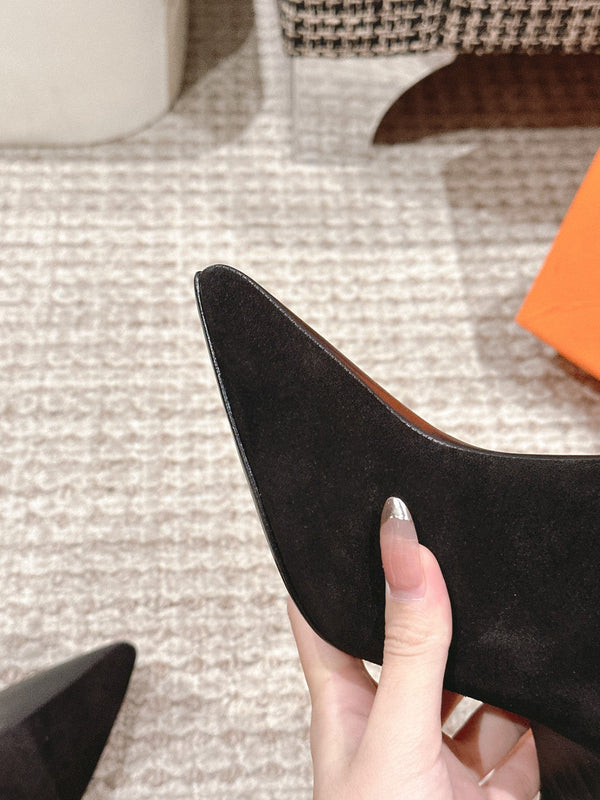 HM High Boots 60mm Black Calfskin And Suede 972385