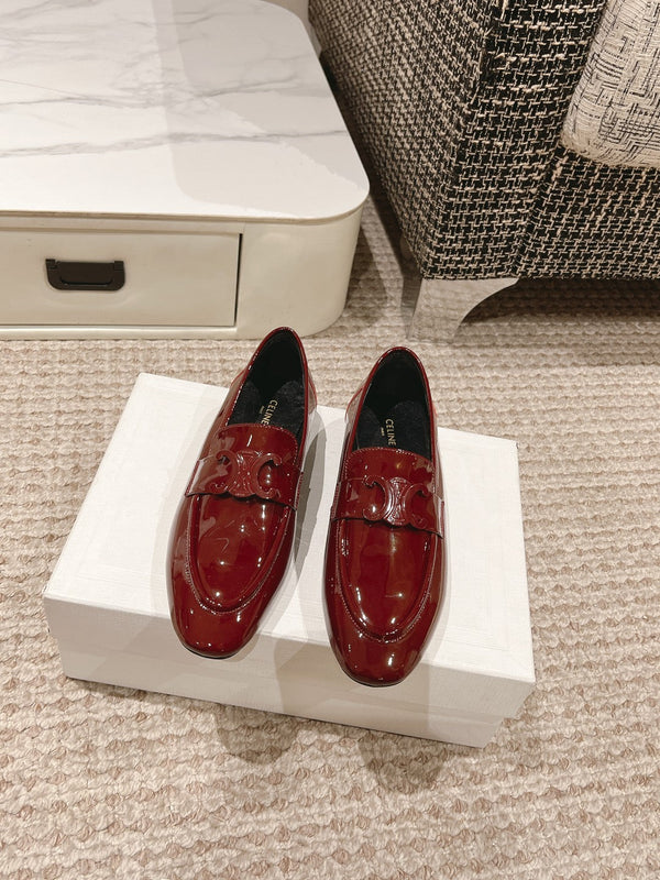 TRIOMPHE LOAFER IN CRIMSON RED PATENT CALFSKIN