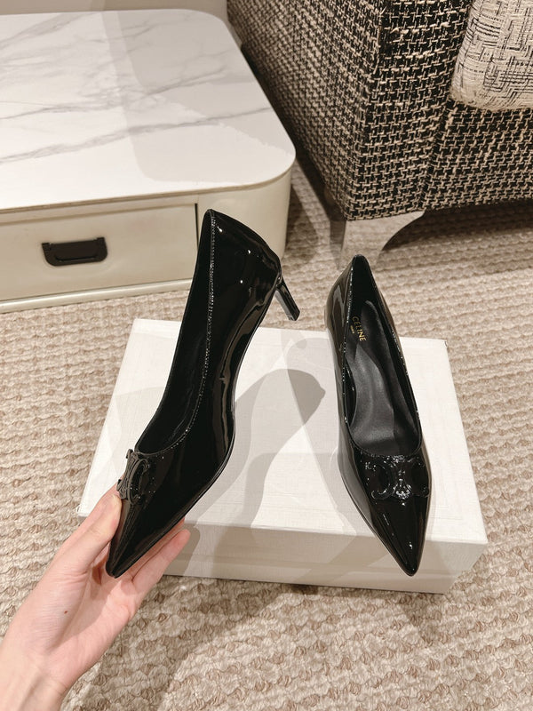 HIGH PUMP 5 CM IN BLACK PATENT CALFSKIN