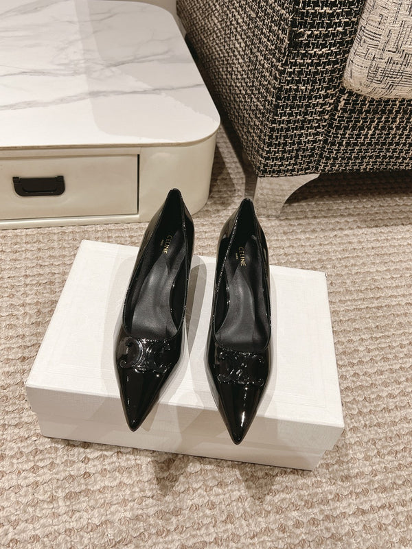 HIGH PUMP 5 CM IN BLACK PATENT CALFSKIN