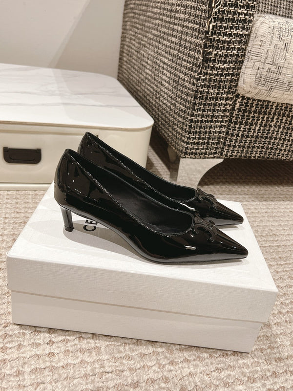 HIGH PUMP 5 CM IN BLACK PATENT CALFSKIN