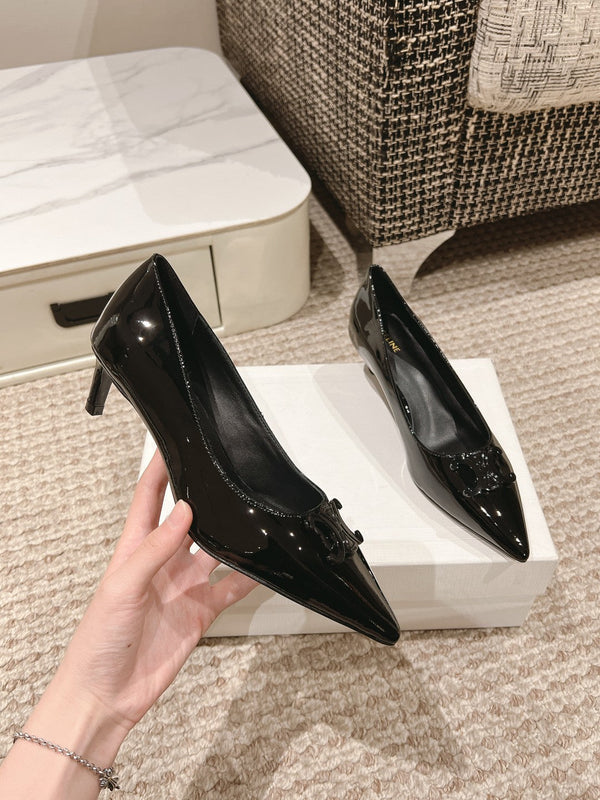 HIGH PUMP 5 CM IN BLACK PATENT CALFSKIN