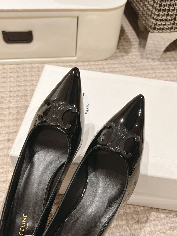 HIGH PUMP 5 CM IN BLACK PATENT CALFSKIN