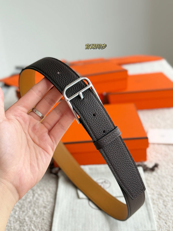 HM 35mm Romain Belt Ebony Leather 188400