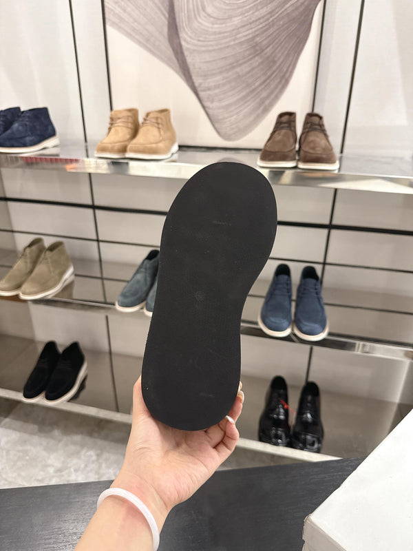 The Row SS2025 Boots With Strap Black Suede 543368