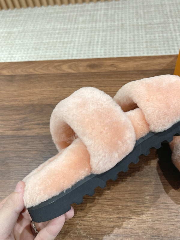 LV Sunset Flat Comfort Mule Pink Wool