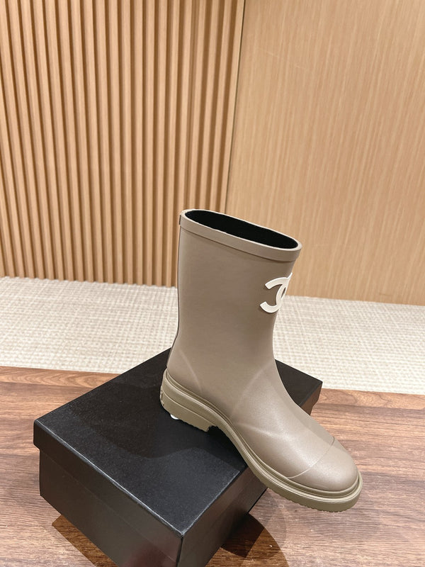 CC RAIN BOOTS GREY TPU WITH WHITE LOGO