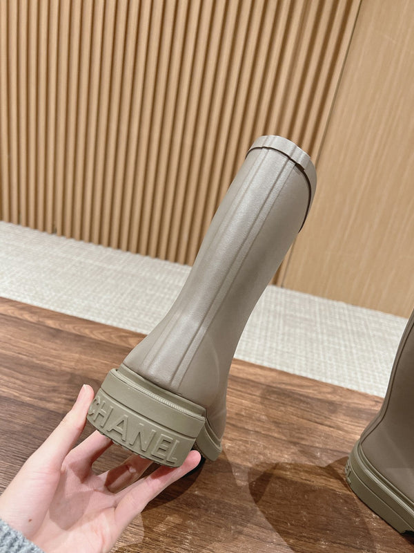 CC RAIN BOOTS GREY TPU WITH WHITE LOGO