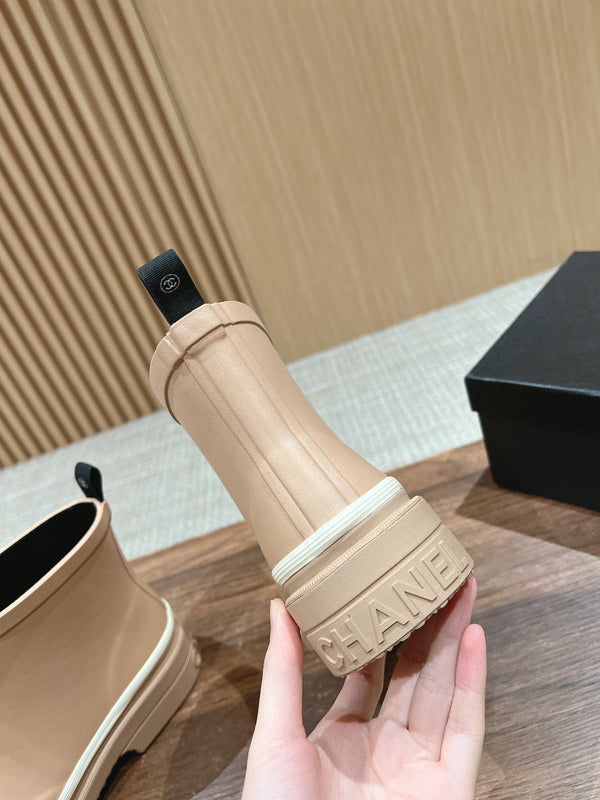 CC RAIN BOOTS BEIGE CREAM TPU