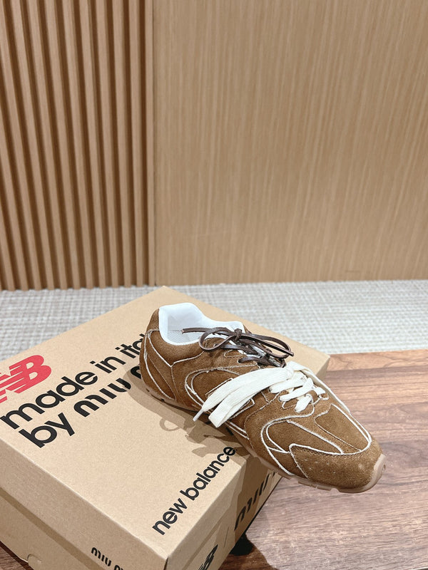 Miu Balance 530 SL Sneakers Dark Brown Suede