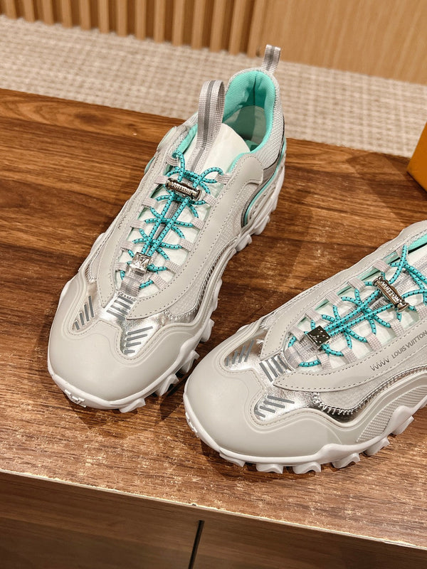 LV Rush Sneaker White Mix Green Cowhide