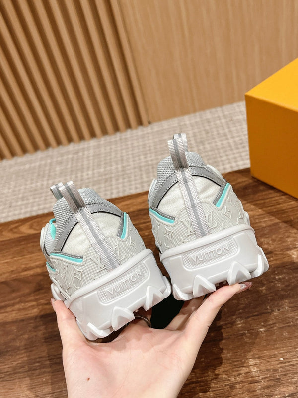 LV Rush Sneaker White Mix Green Cowhide