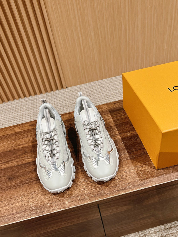 LV Rush Sneaker White Mix Silver Cowhide