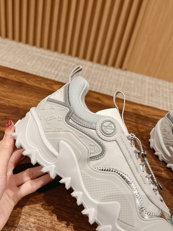 LV Rush Sneaker White Mix Silver Cowhide