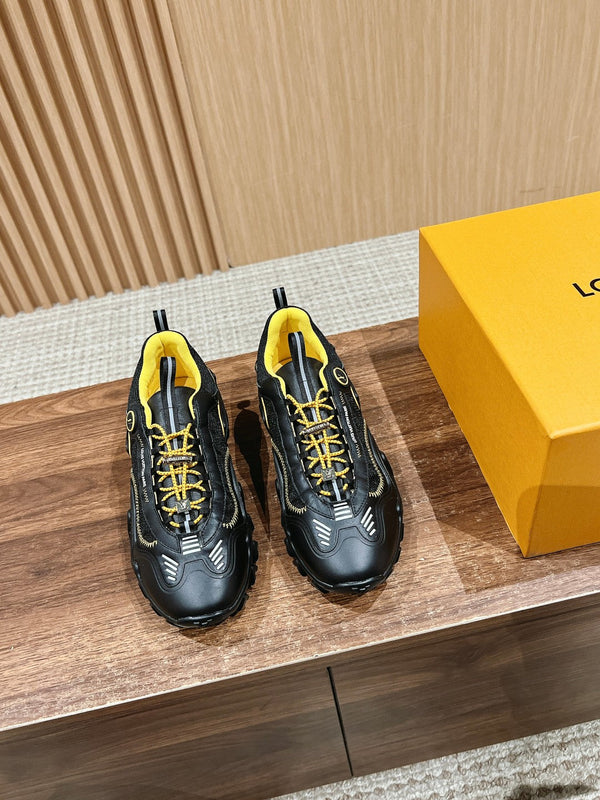 LV Rush Sneaker Black Mix Yellow Cowhide