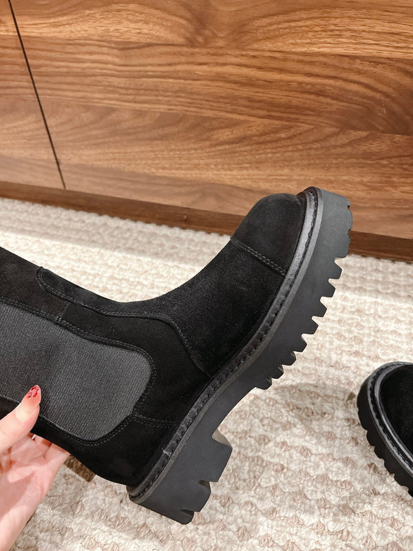 CC Chelsea High Boots Black Suede 937070