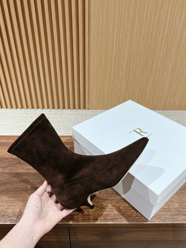 The Row Pointed-toe Ankle Boots 35mm Black Suede 427975