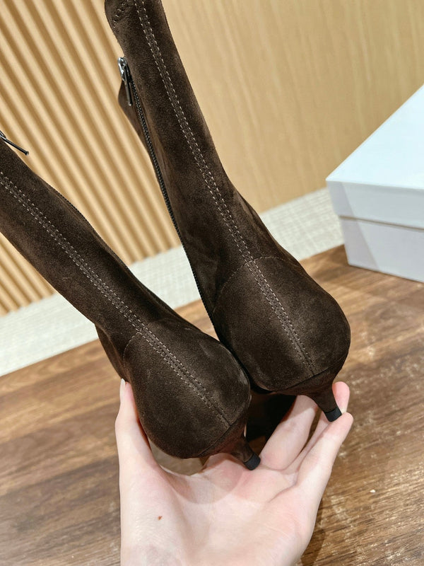 The Row Pointed-toe Ankle Boots 35mm Black Suede 427975