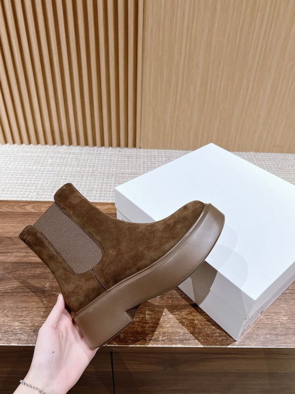 The Row Nobilis TR Boot 50mm Brown Suede 427977