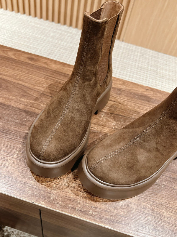 The Row Nobilis TR Boot 50mm Brown Suede 427977