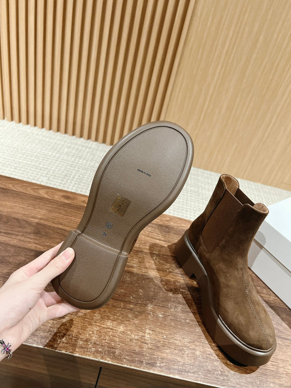 The Row Nobilis TR Boot 50mm Brown Suede 427977