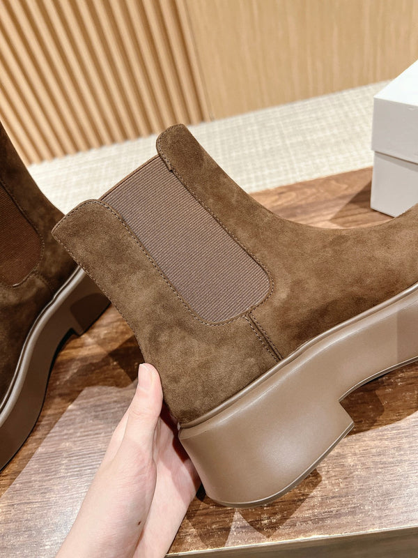 The Row Nobilis TR Boot 50mm Brown Suede 427977