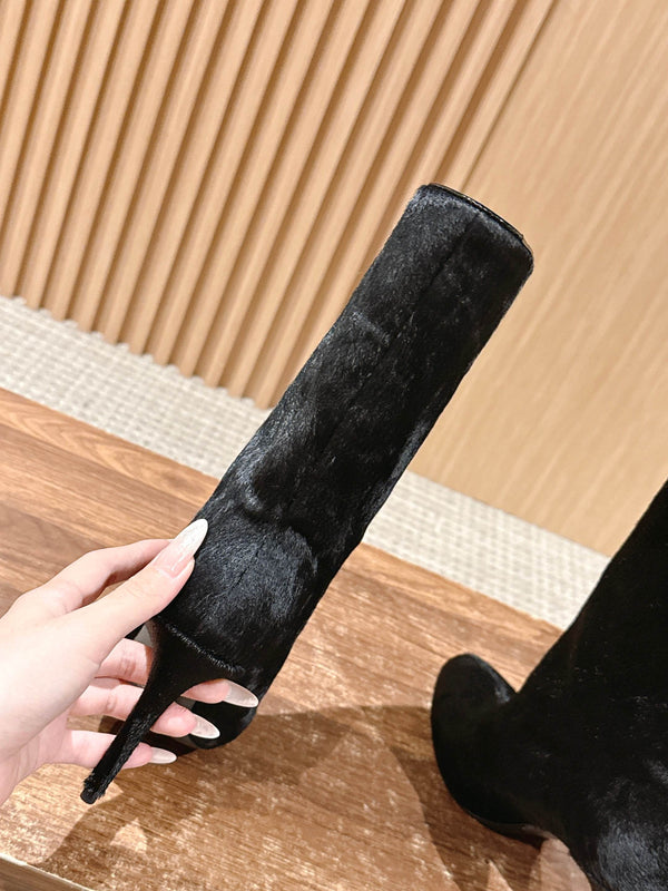 ALAIA ankle boots black suede 386020