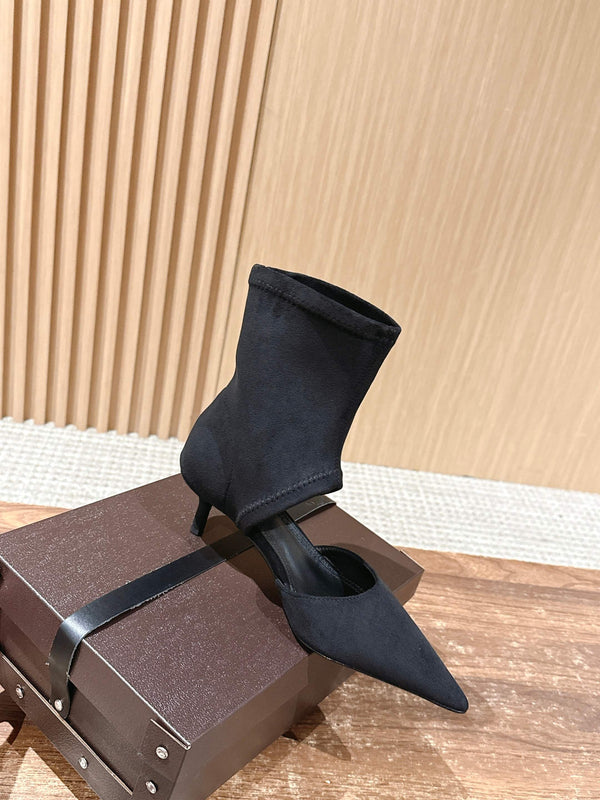 ALAIA ankle boots black suede 386020