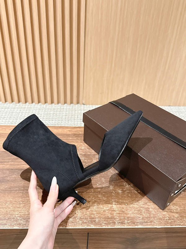 ALAIA ankle boots black suede 386020