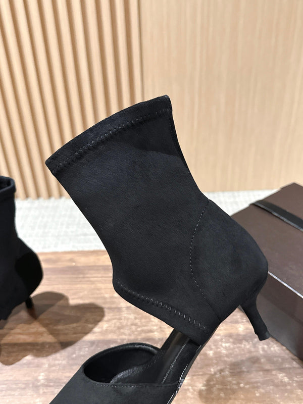 ALAIA ankle boots black suede 386020