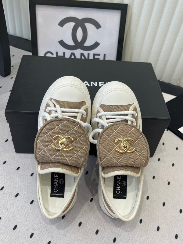 CC 2026s Sneakers Khahi White Denim Leather 720088