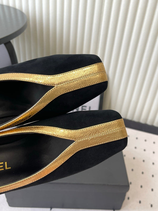 CC 26s Matthieu Blazy Pump 9.5cm Black Suede 807482