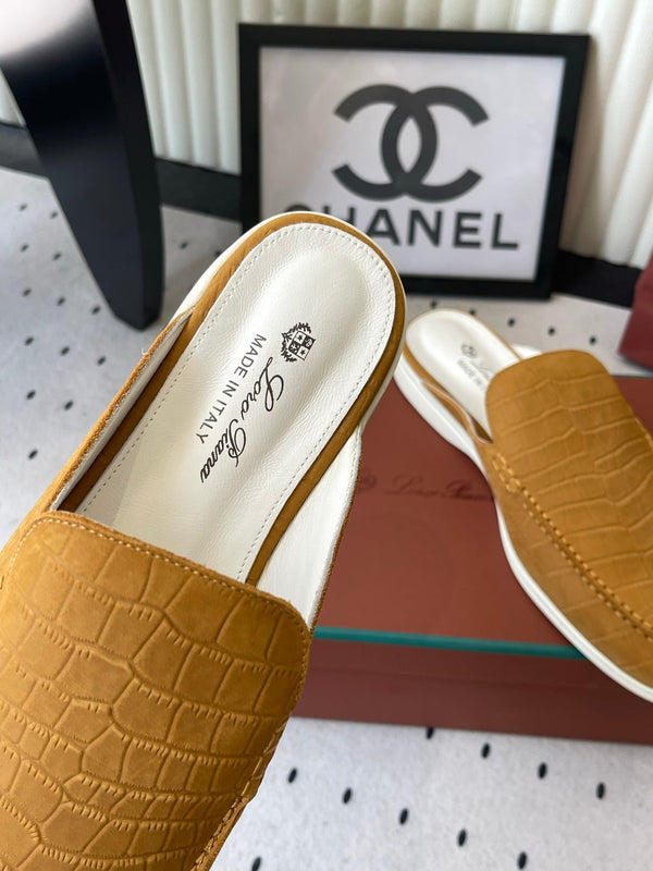 LP 26s Mule Loafers Tan Brown Crocodile-Embossed Leather 892431