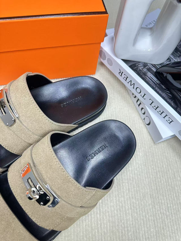 HM Men's Jackson Slide Moss Green Suede 540230