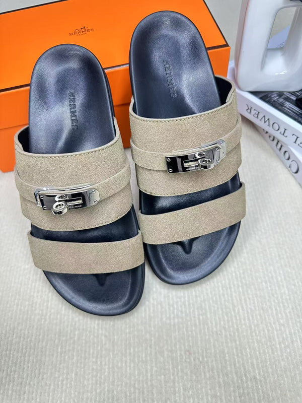 HM Men's Jackson Slide Moss Green Suede 540230