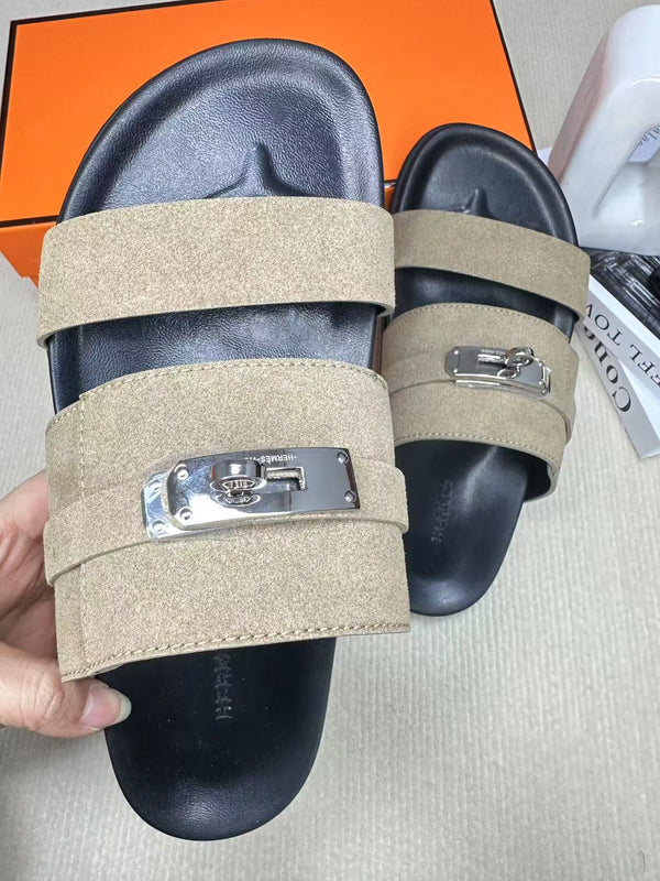 HM Men's Jackson Slide Moss Green Suede 540230