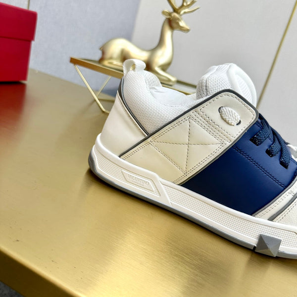 One Stud Sneaker Garavani Calfskin Fabric Blue White